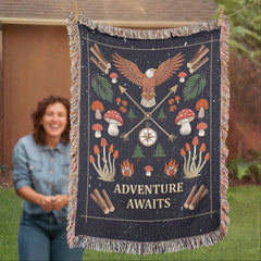 Adventure Awaits - Woven Blanket